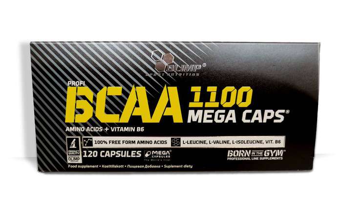 Olimp BCAA 1100 Mega Caps 120kaps. Zdjęcie główne
